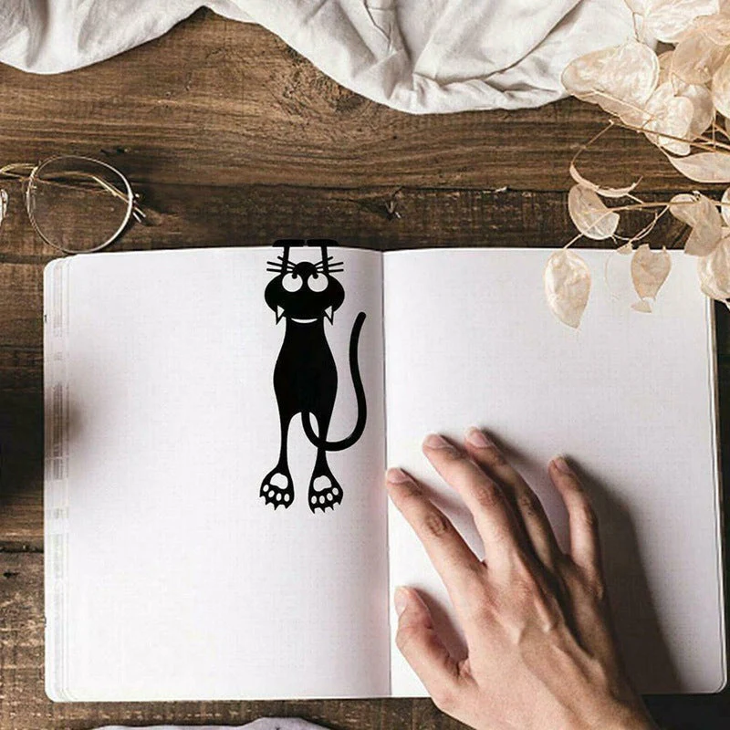 Cutout Black Kitten Bookmark - Image 3