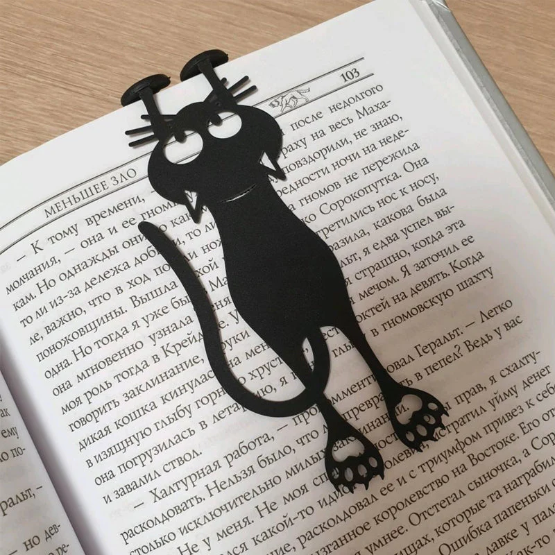 Cutout Black Kitten Bookmark - Image 5