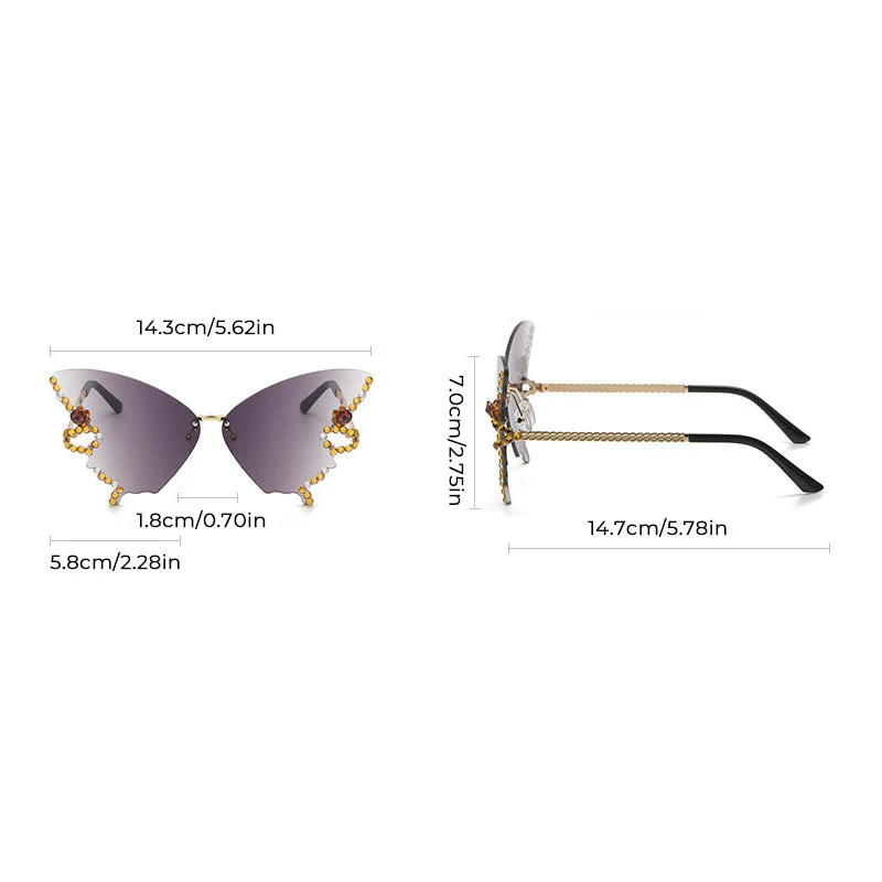 DIAMOND BUTTERFLY SUNGLASSES - Image 11