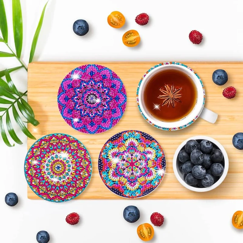 Diamond Crafts Coasters Diamond Painting Coasters (Mandala) - Image 11