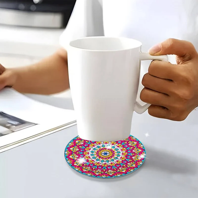 Diamond Crafts Coasters Diamond Painting Coasters (Mandala) - Image 12