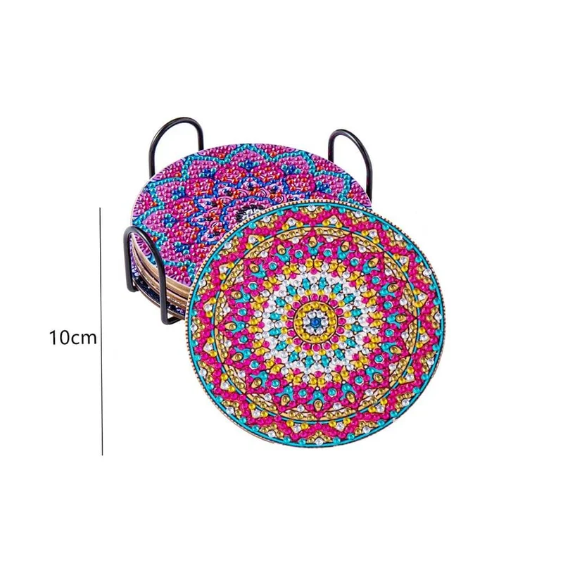 Diamond Crafts Coasters Diamond Painting Coasters (Mandala) - Image 17
