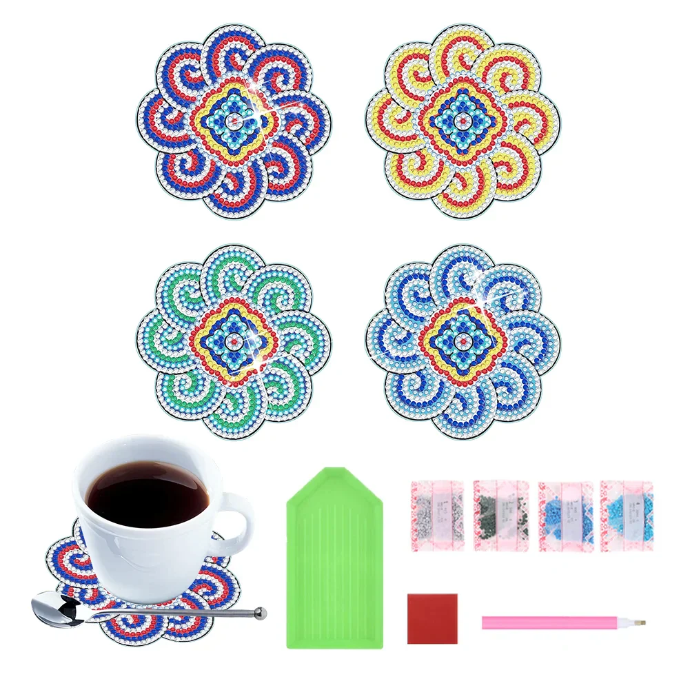 Diamond Crafts Coasters Diamond Painting Coasters (Mandala) - Image 18