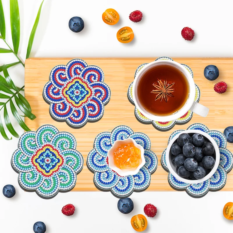Diamond Crafts Coasters Diamond Painting Coasters (Mandala) - Image 2