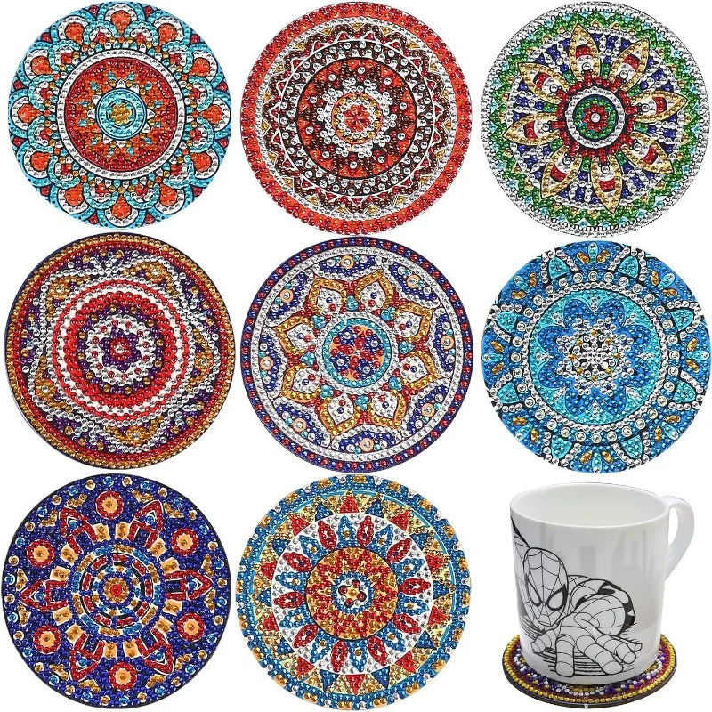 Diamond Crafts Coasters Diamond Painting Coasters (Mandala) - Image 21