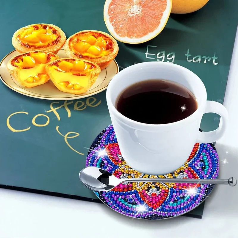 Diamond Crafts Coasters Diamond Painting Coasters (Mandala) - Image 8