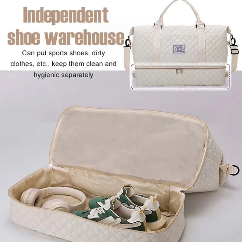 Diamond Grid Dry And Wet Separation Bag - Image 18
