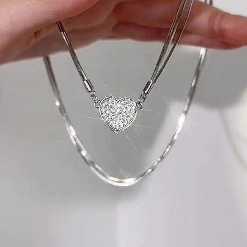 Diamond-Set Magnetic Heart Pendant - Image 4