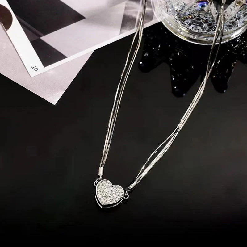 Diamond-Set Magnetic Heart Pendant - Image 5