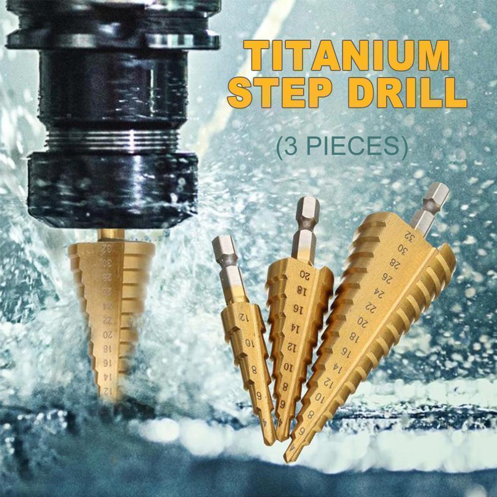 Domom® Titanium Step Drill (3 pieces) - Image 2