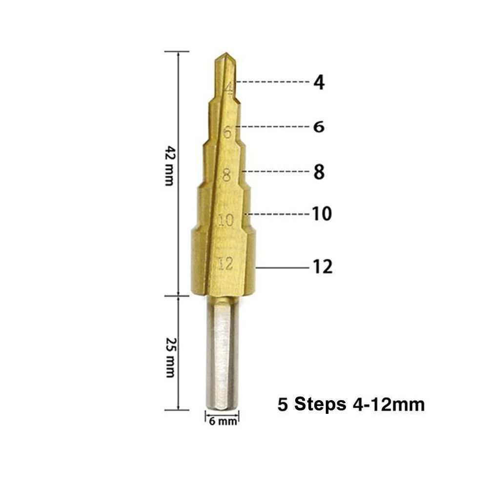 Domom® Titanium Step Drill (3 pieces) - Image 6
