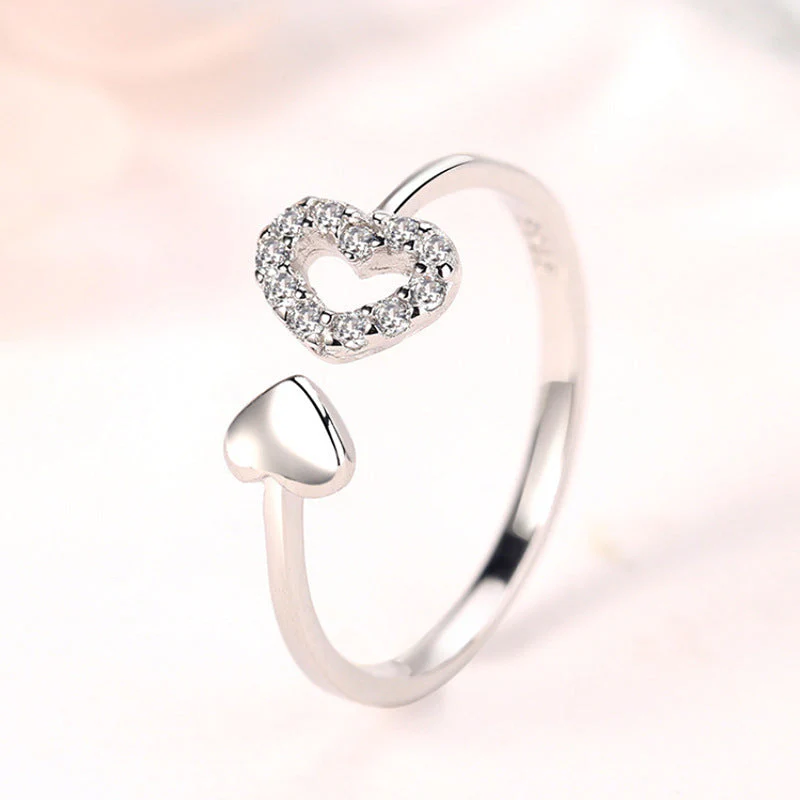 Double Heart Cutout Ring - Image 5