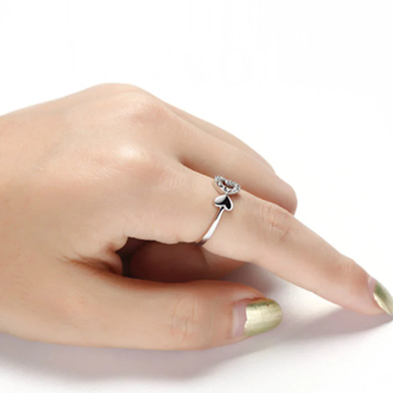Double Heart Cutout Ring - Image 7
