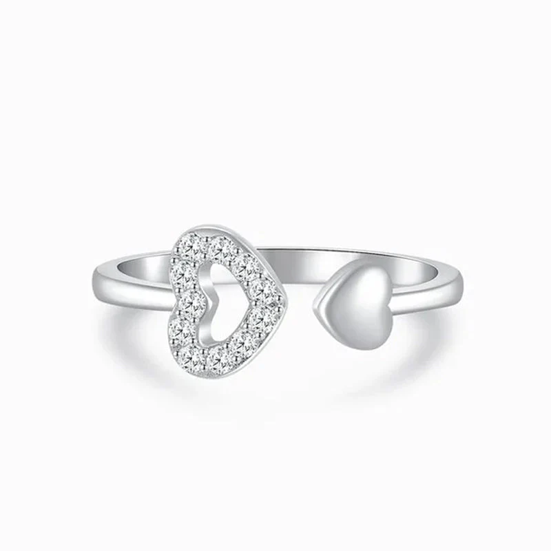 Double Heart Cutout Ring - Image 9