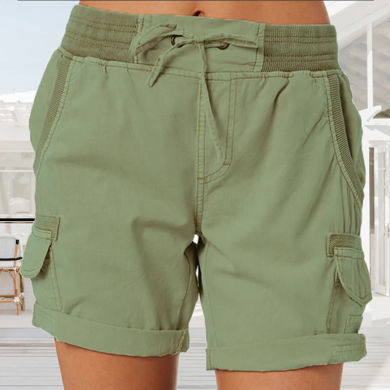 Drawstring Utility Comfy Cargo Shorts - Image 3