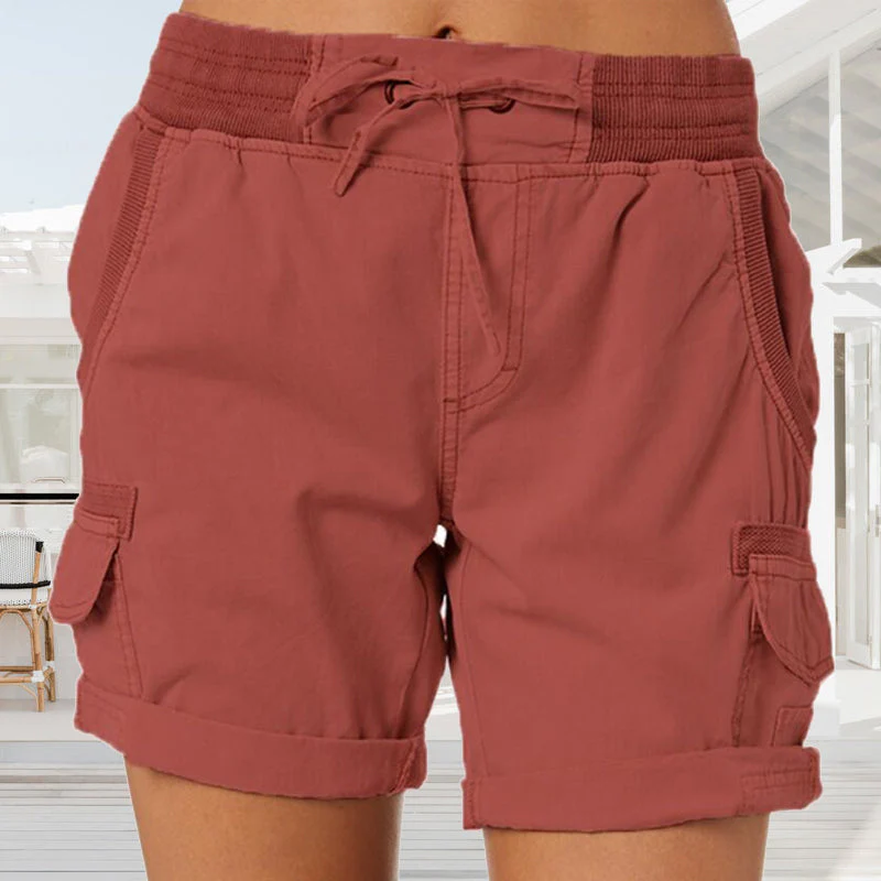 Drawstring Utility Comfy Cargo Shorts - Image 4