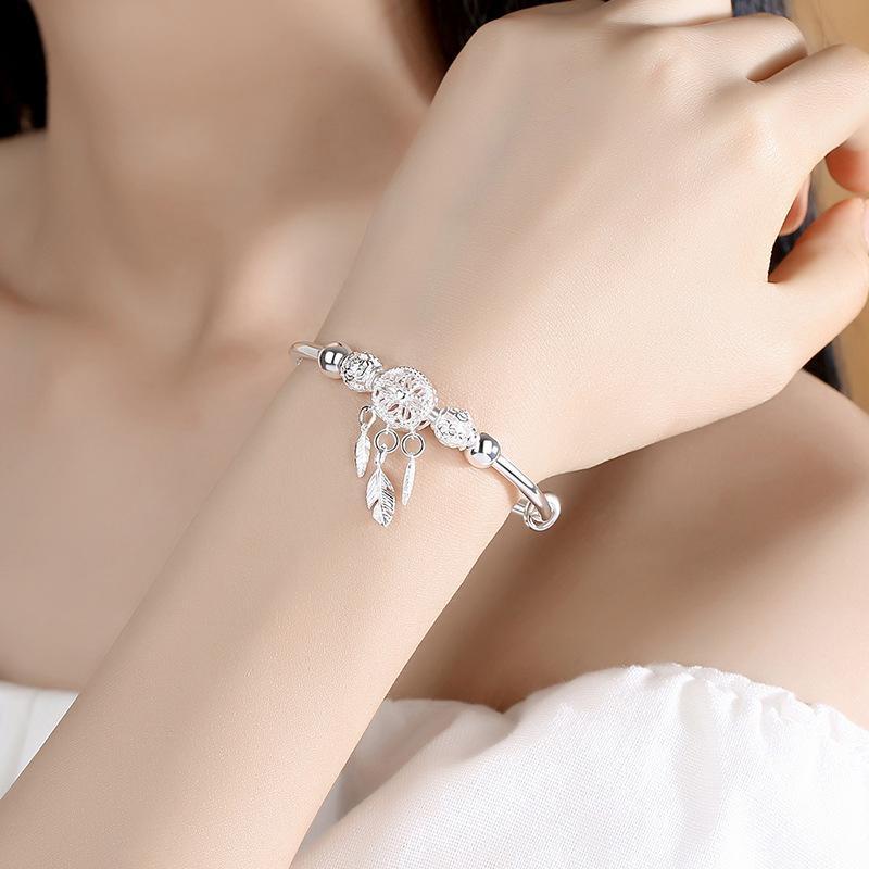 Dreamcatcher Feather Charm Bracelet - Image 2