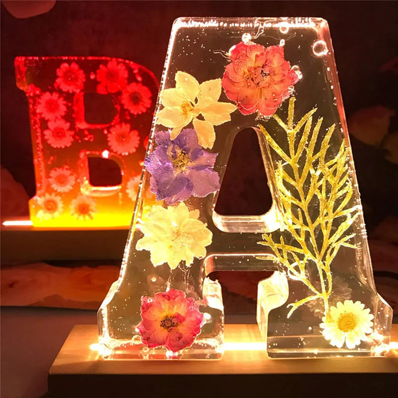 Dried Flower Letters Night Light - Image 2