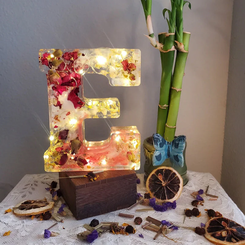 Dried Flower Letters Night Light - Image 3