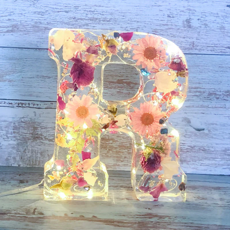 Dried Flower Letters Night Light - Image 9