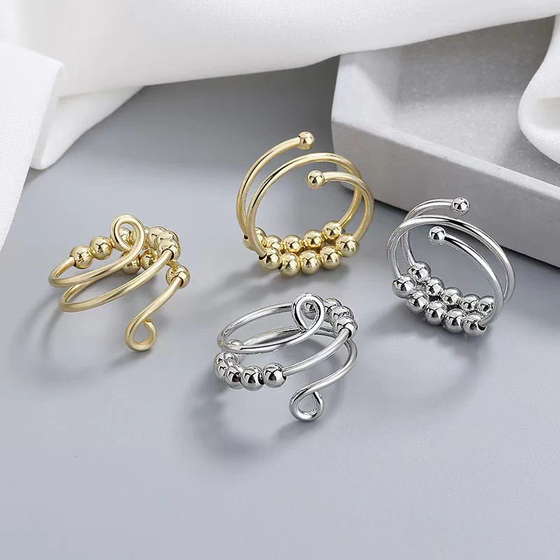 Drive Away Your Anxiety Circle Beads Fidget Ring - Image 2