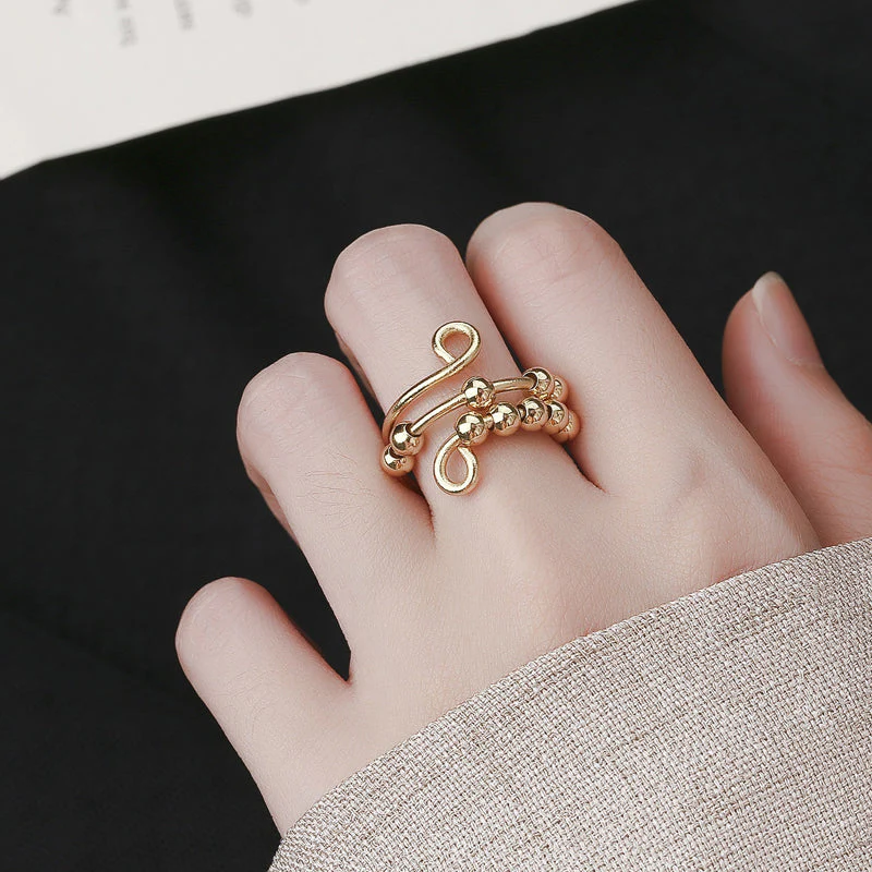 Drive Away Your Anxiety Circle Beads Fidget Ring - Image 4