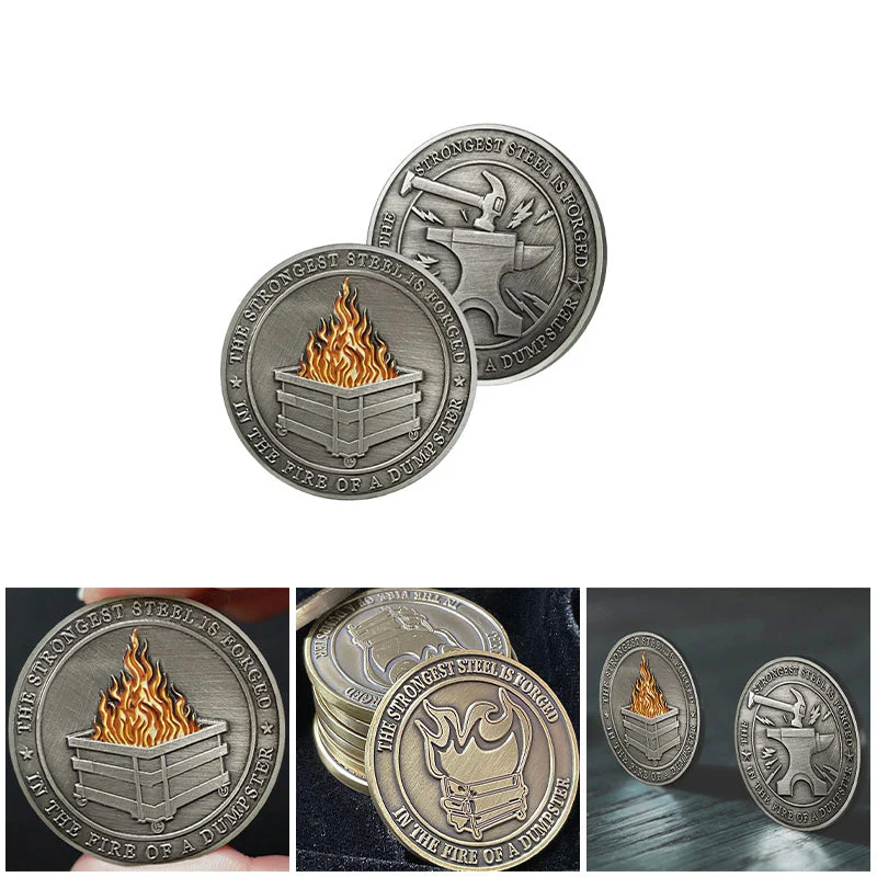 Dumpster Fire Challenge Coin - Image 2