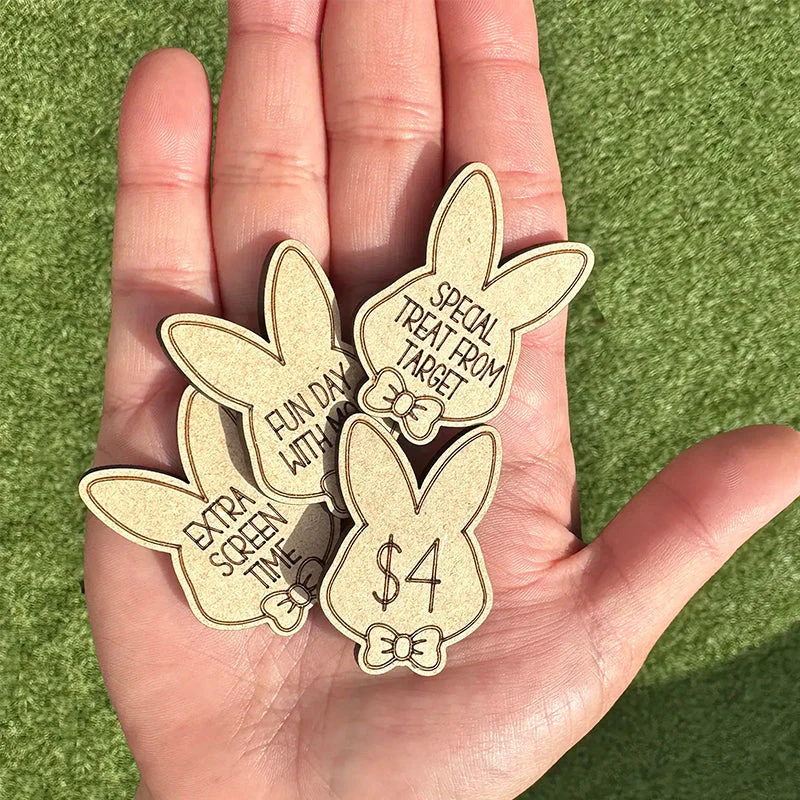 Easter Egg Stuffing Wooden Rabbit Token - Image 10