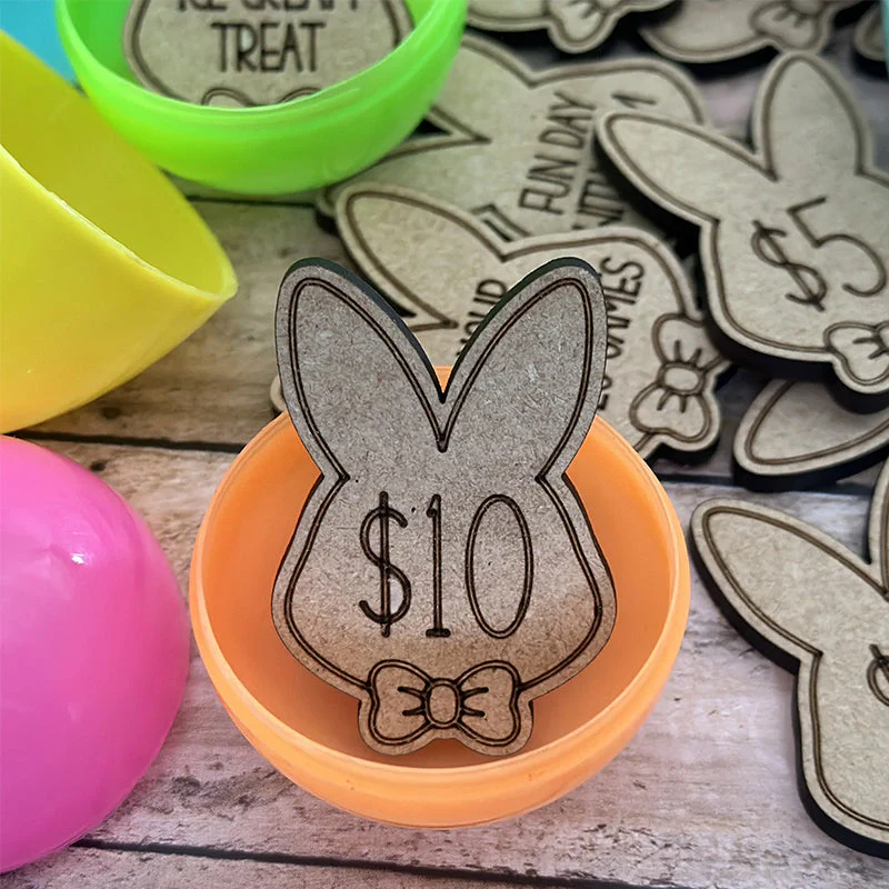 Easter Egg Stuffing Wooden Rabbit Token - Image 5