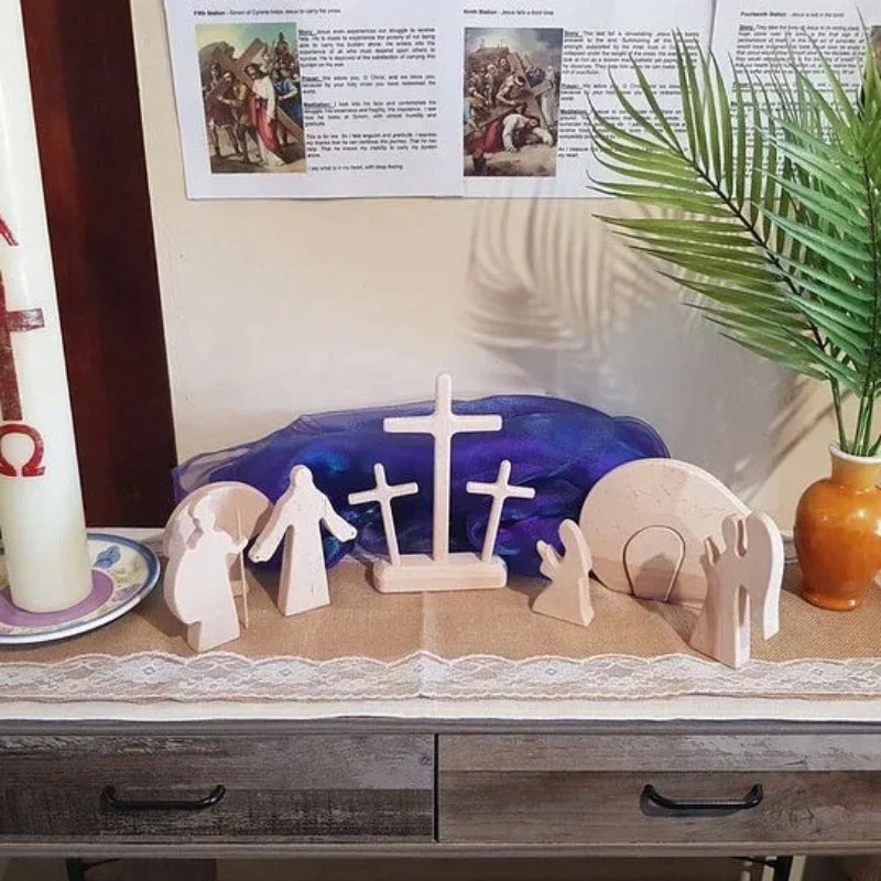 Easter Scene Wooden Decoration - Image 2