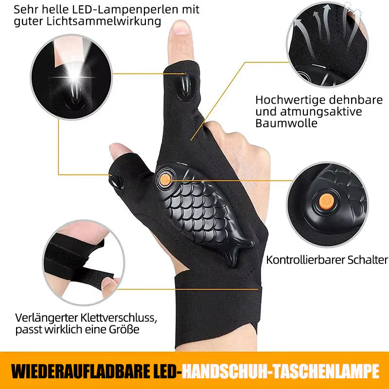 Einstellbare LED-Taschenlampenhandschuhe (1 Paar) - Image 4