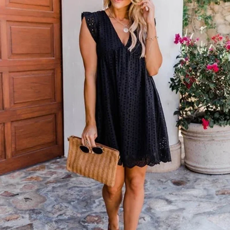 Elegant Lace Hollow Dress - Image 7