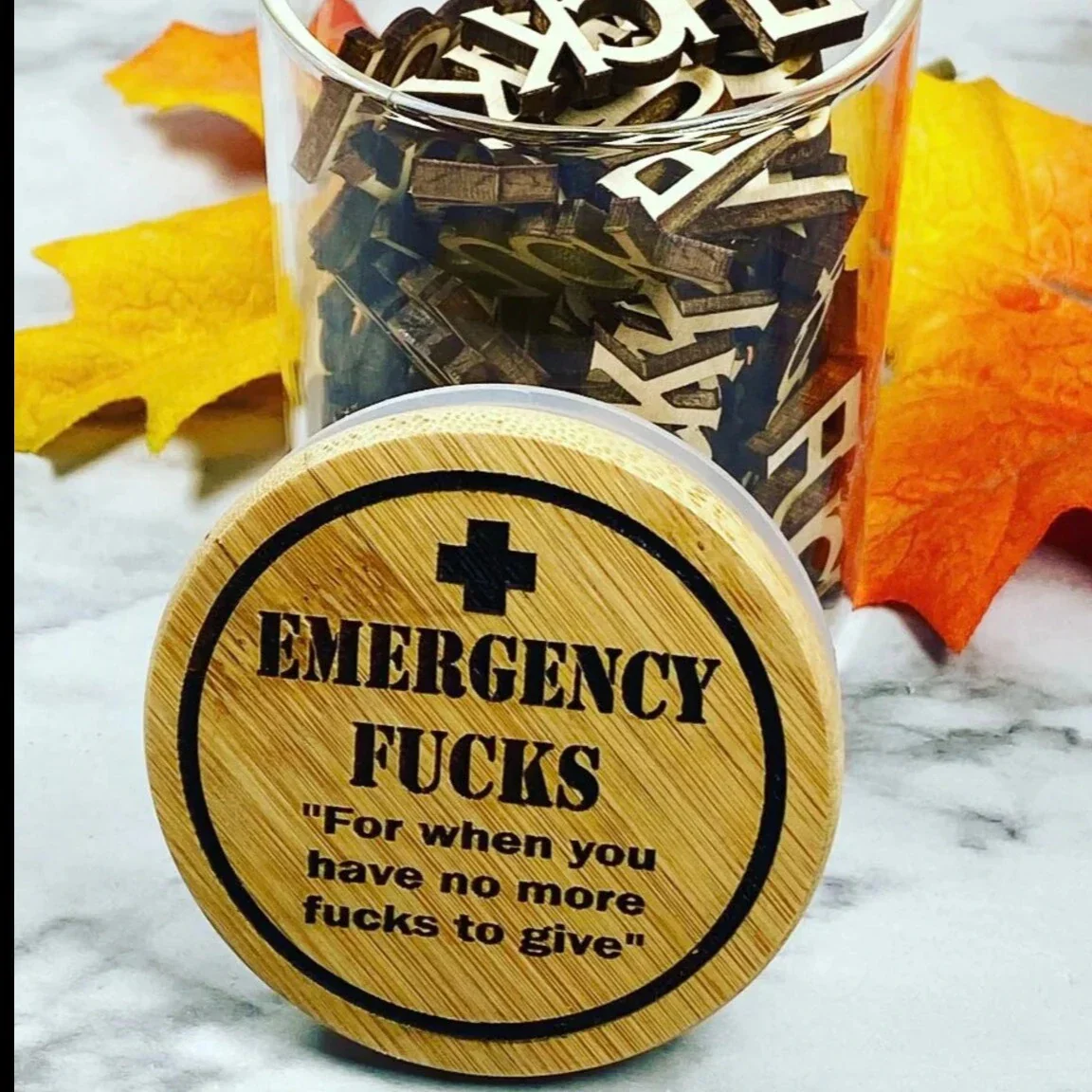 Emergency F**k jar- Funny Give a F**k jar - Image 2