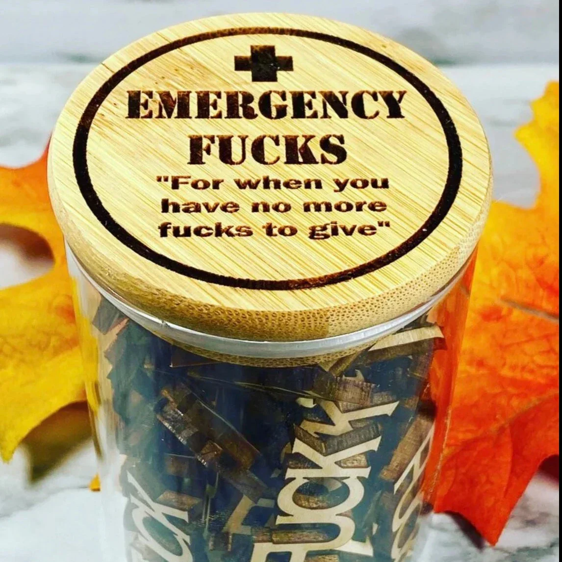 Emergency F**k jar- Funny Give a F**k jar - Image 4