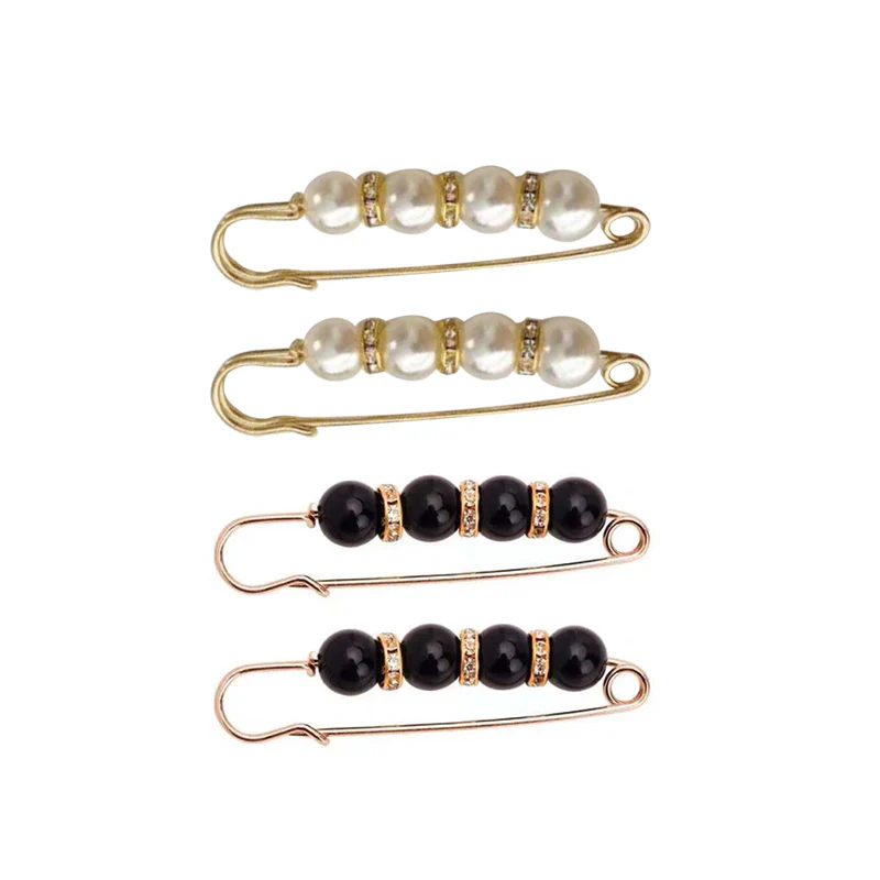 Fancy Rhinestones Pearls Safety Pin Brooch - Image 11