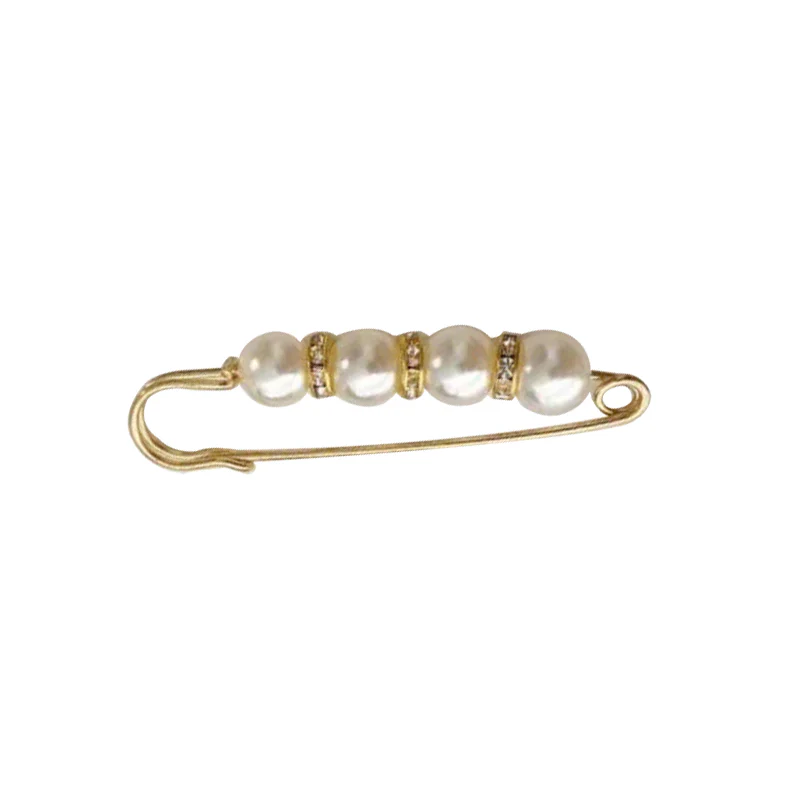 Fancy Rhinestones Pearls Safety Pin Brooch - Image 13
