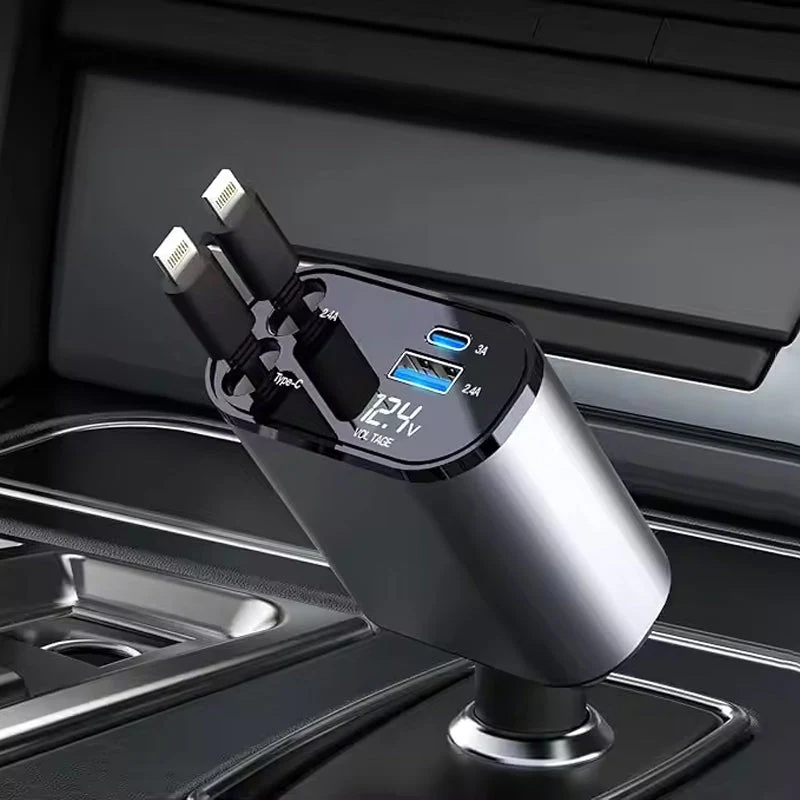 Fast Charge Retractable Car Charger - Image 3