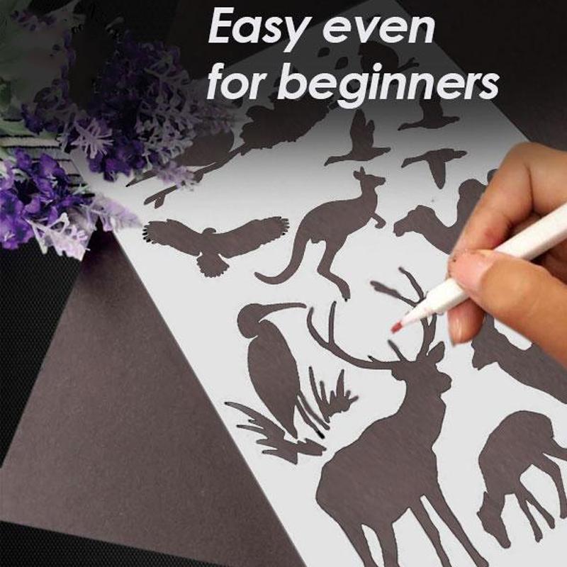 Fast Draw Stencil Art Templates( 12 or 24 Sheets/Set ) - Image 6
