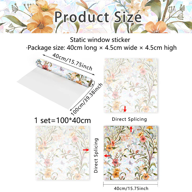 Floral Pattern Window Sticker - Image 12