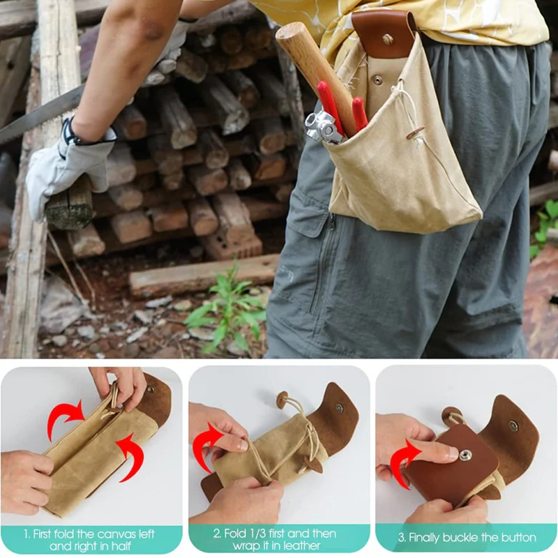 Foldable Canvas Belt Bag - Image 7