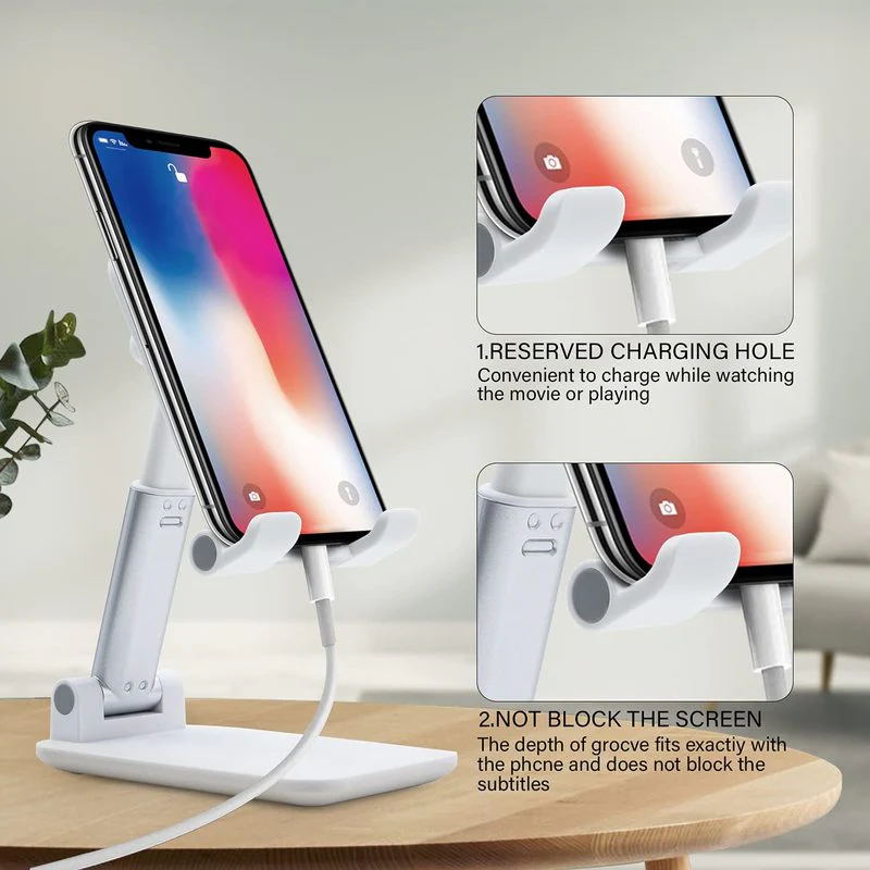 Foldable Desktop Phone Tablet Stand Mobile Desk Holder - Image 5