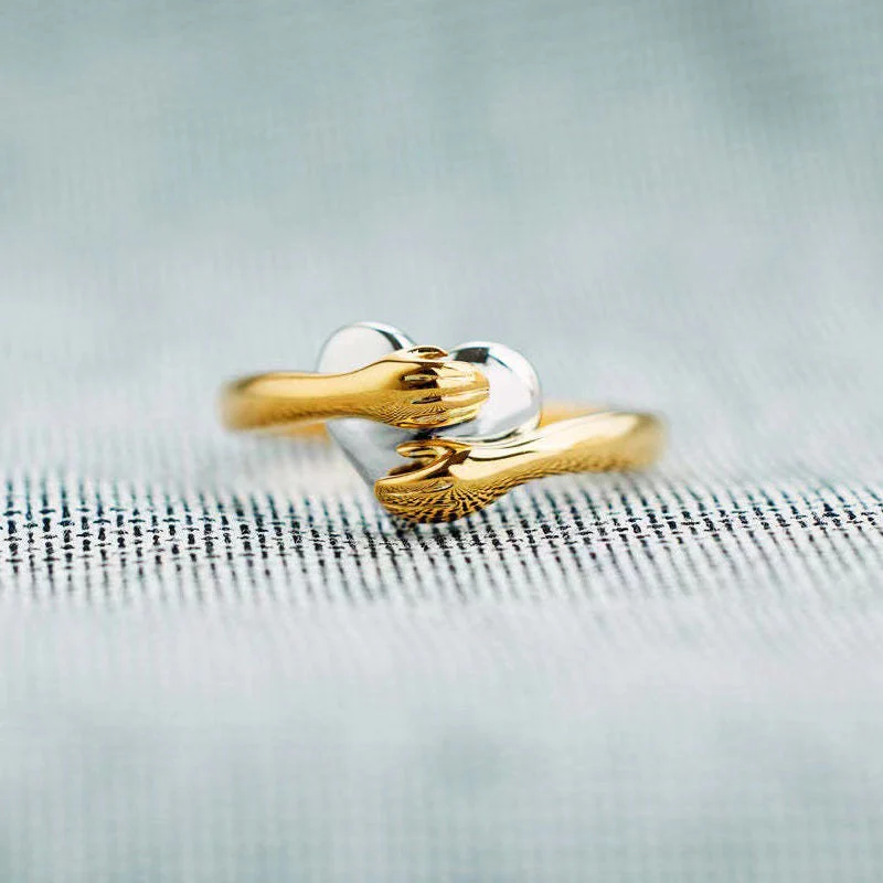 FOR DAUGHTER - MY HEART ALWAYS HOLDS YOU HEART HUG RING - Image 3