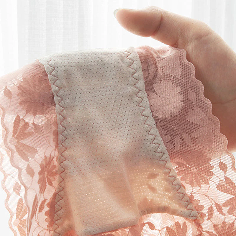 French Ice Silk Lace Belly Panties - Image 16