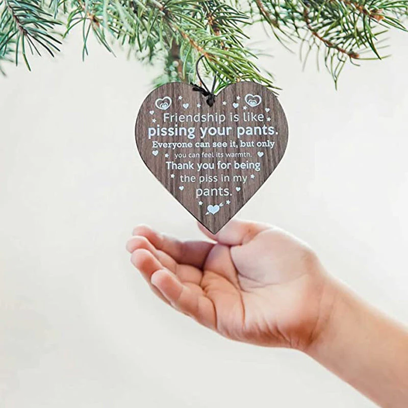 Friendship Wood Pendant Christmas Tree Decor(3pcs) - Image 3