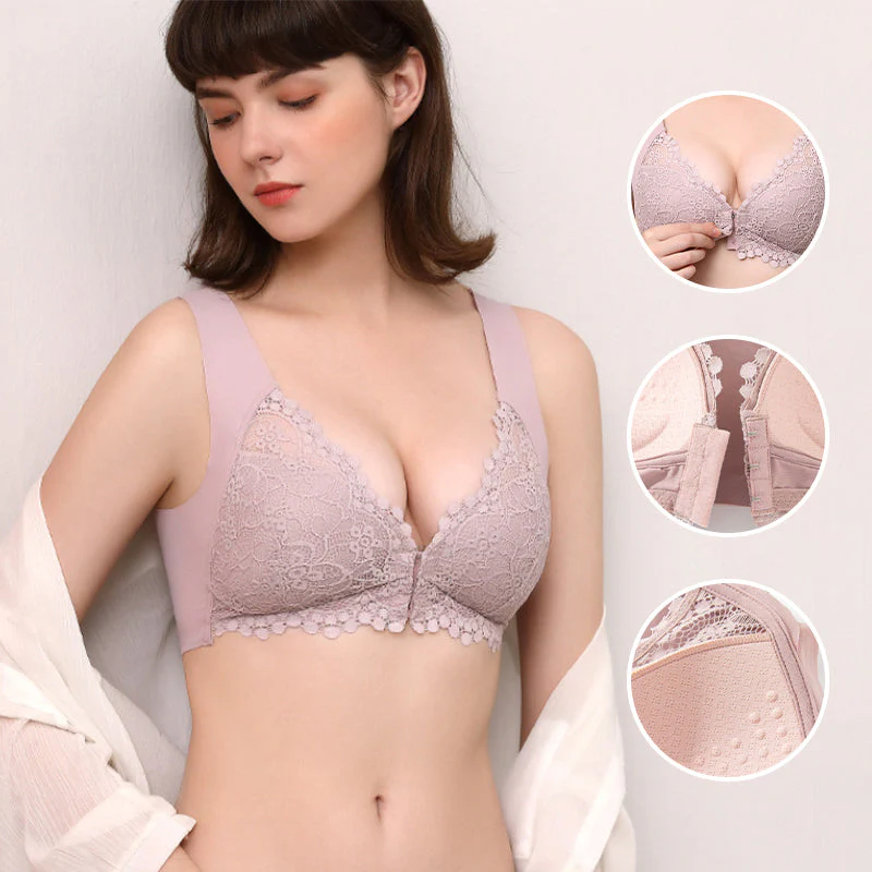 Front buckle latex padded bra - Image 2