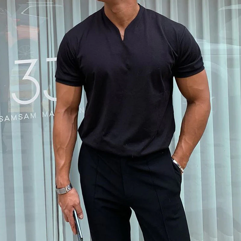 Gentlemans Business Short Sleeve Fitness T-Shirt - Image 7