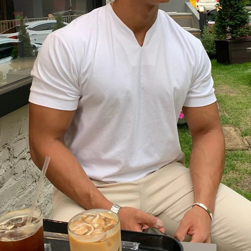 Gentlemans Business Short Sleeve Fitness T-Shirt - Image 8