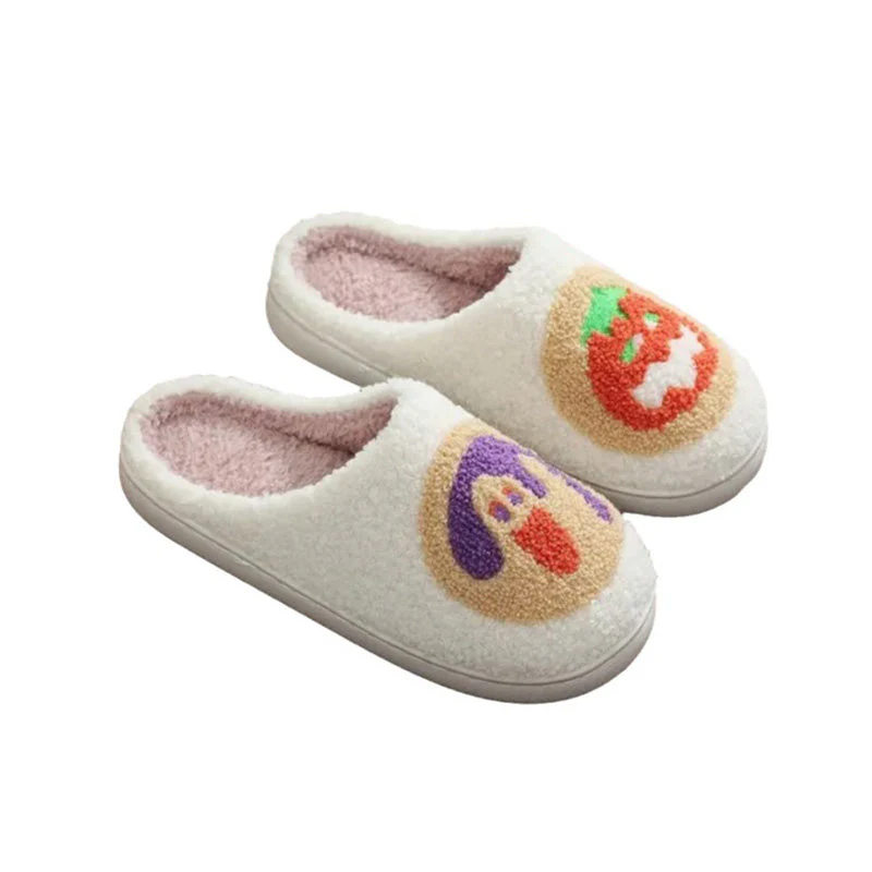 Halloween Cartoon Pattern Plush Slippers - Image 12