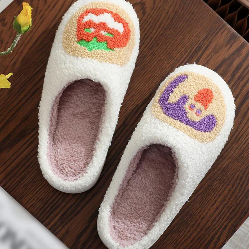 Halloween Cartoon Pattern Plush Slippers - Image 7