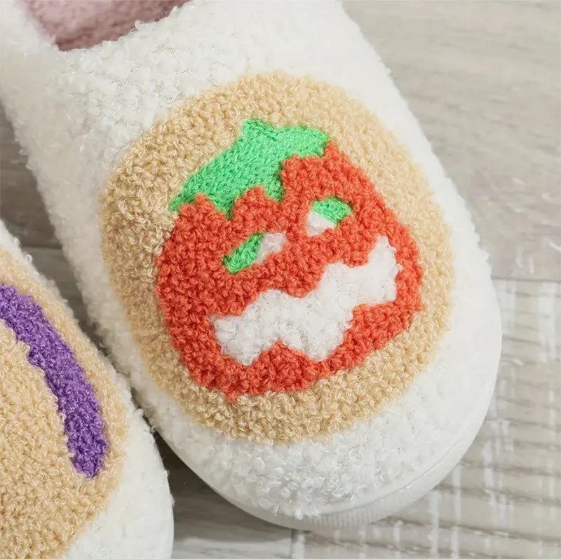 Halloween Cartoon Pattern Plush Slippers - Image 9